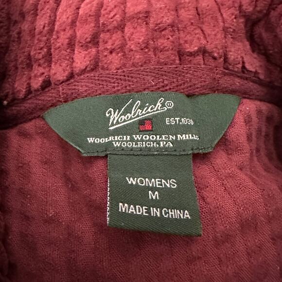 Woolrich Corduroy Jacket Womens MEDIUM Shacket Zip Gorpcore Outdoor Work Red - Picture 7 of 9